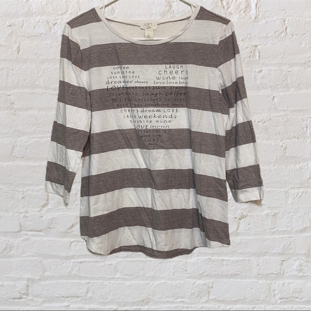 Loft, heart graphic t-shirt, Gray/white, medium - Picture 7 of 7